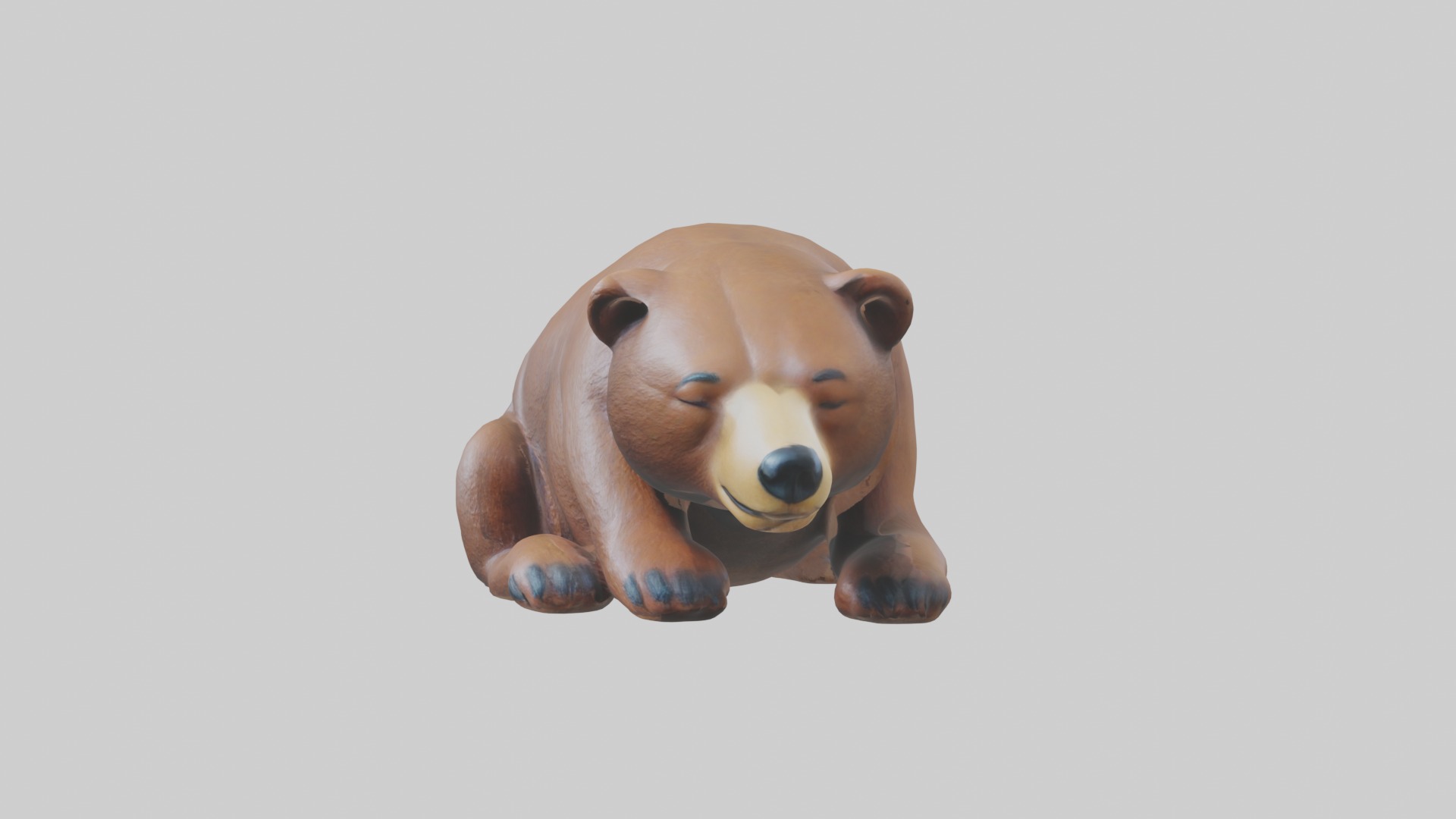Sleeping Bear Model Low-poly 3D model_1