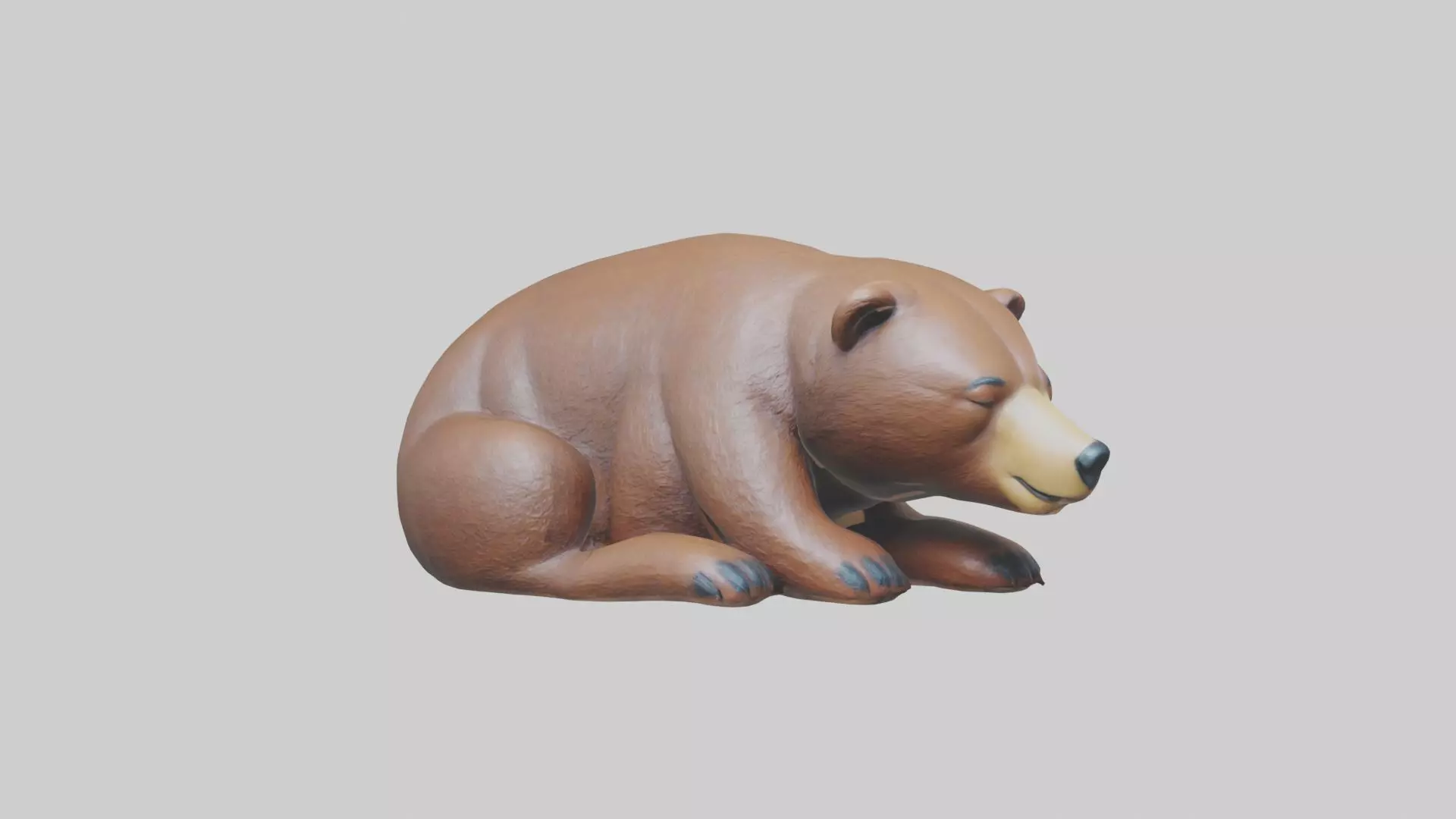 Sleeping Bear Model Low-poly 3D model_0