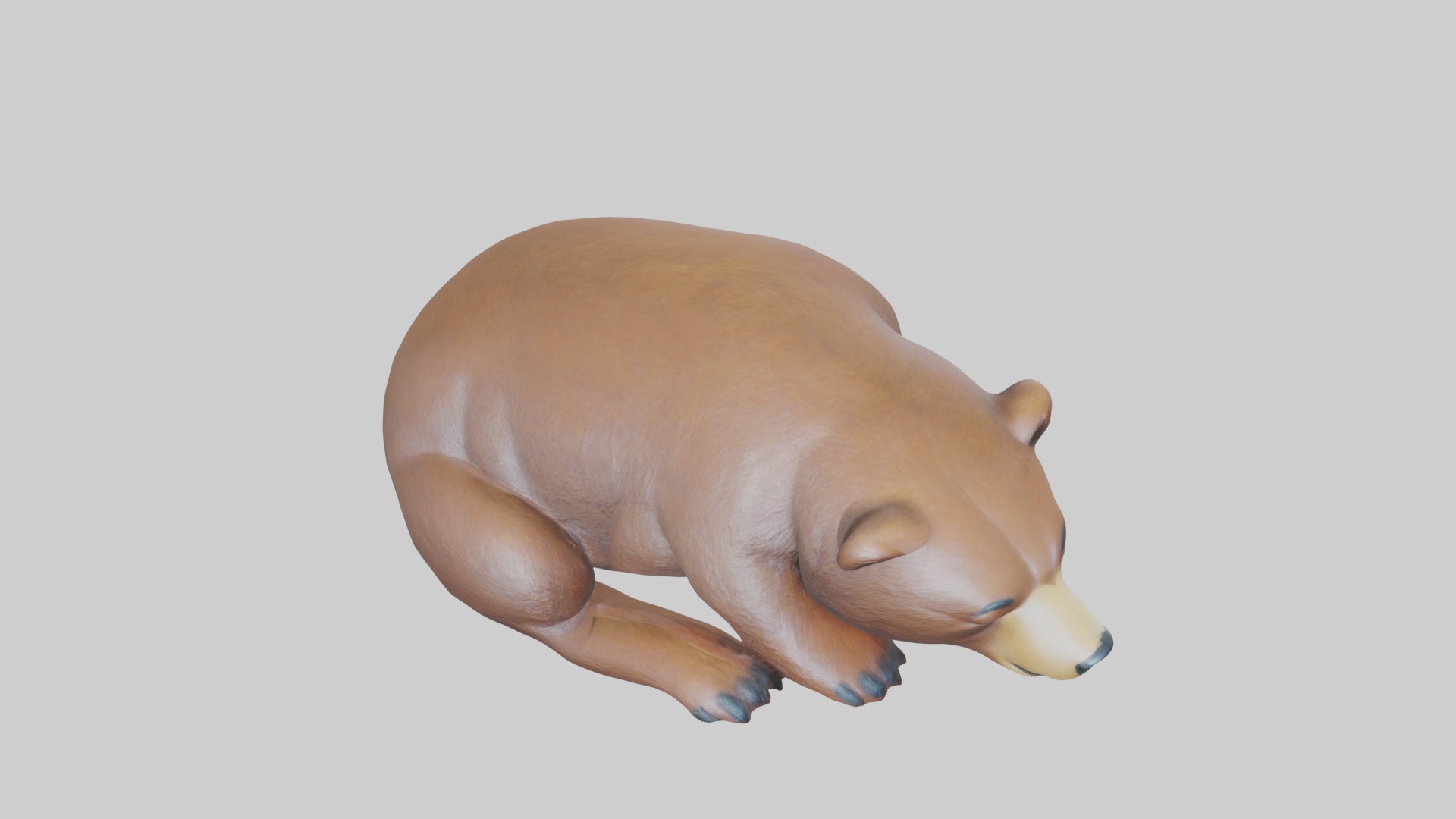 Sleeping Bear Model Low-poly 3D model_10