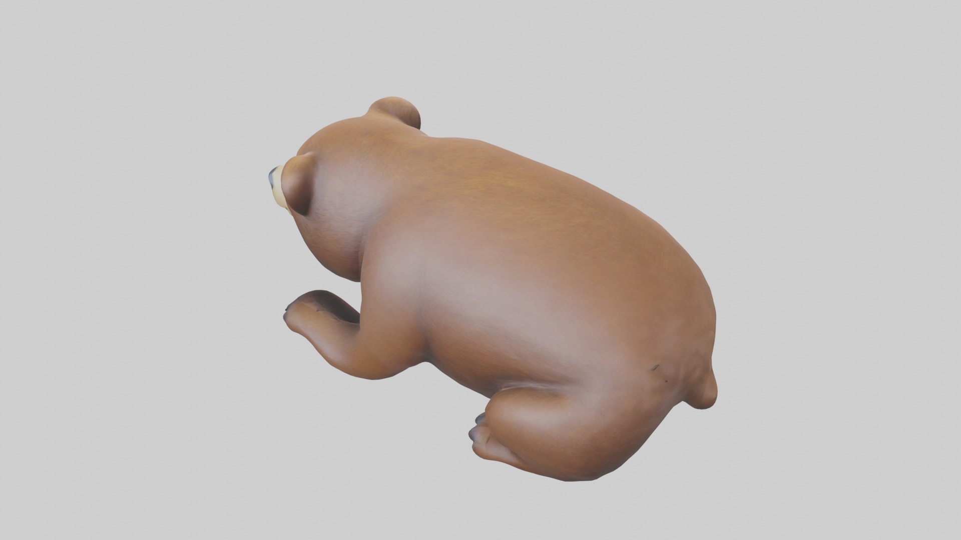 Sleeping Bear Model Low-poly 3D model_9
