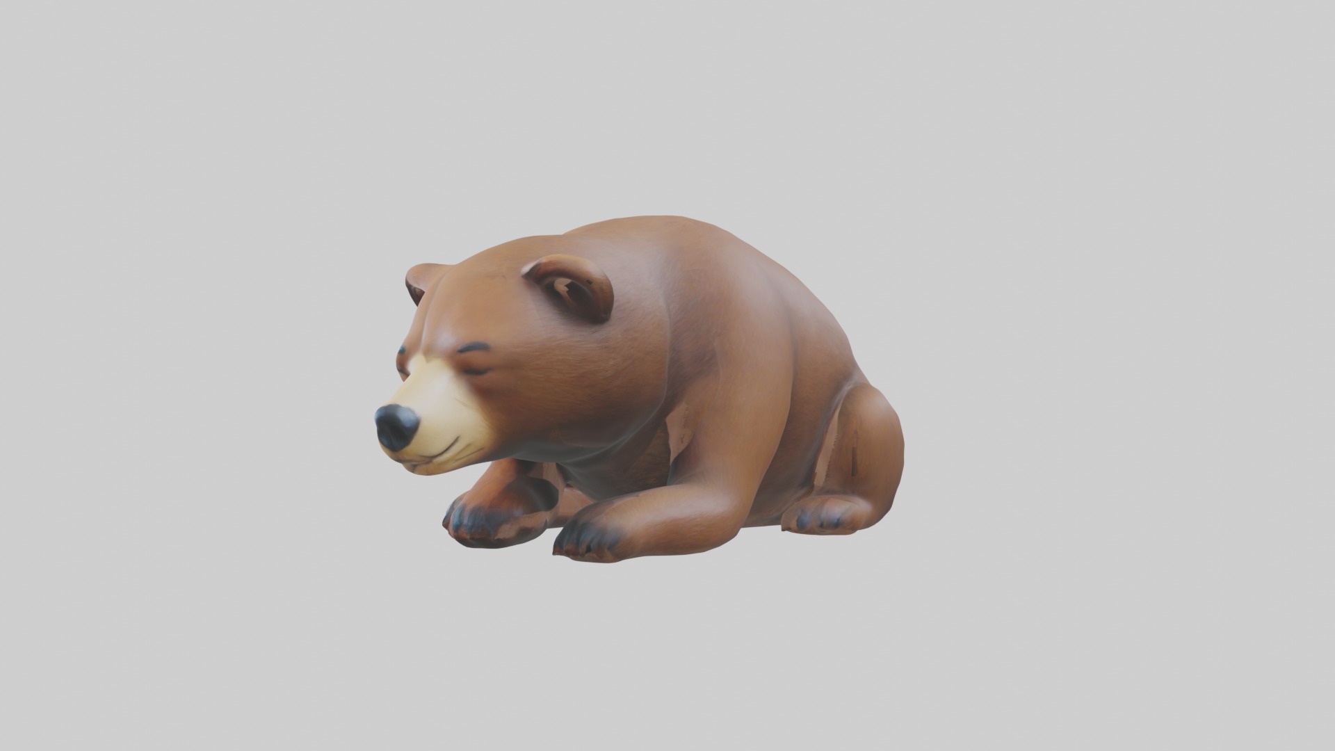Sleeping Bear Model Low-poly 3D model_6