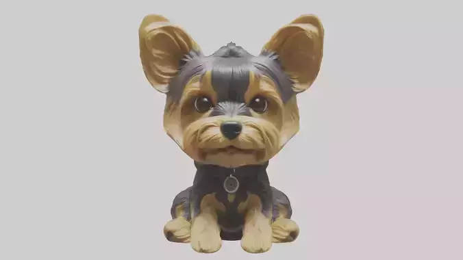 Sitting Yorkshire Terrier model