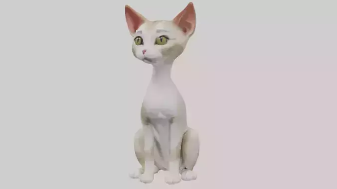 Sitting Singapura Cat model