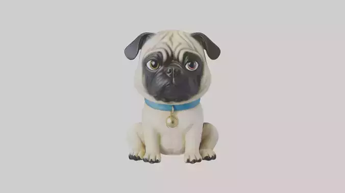 Sitting Pug model