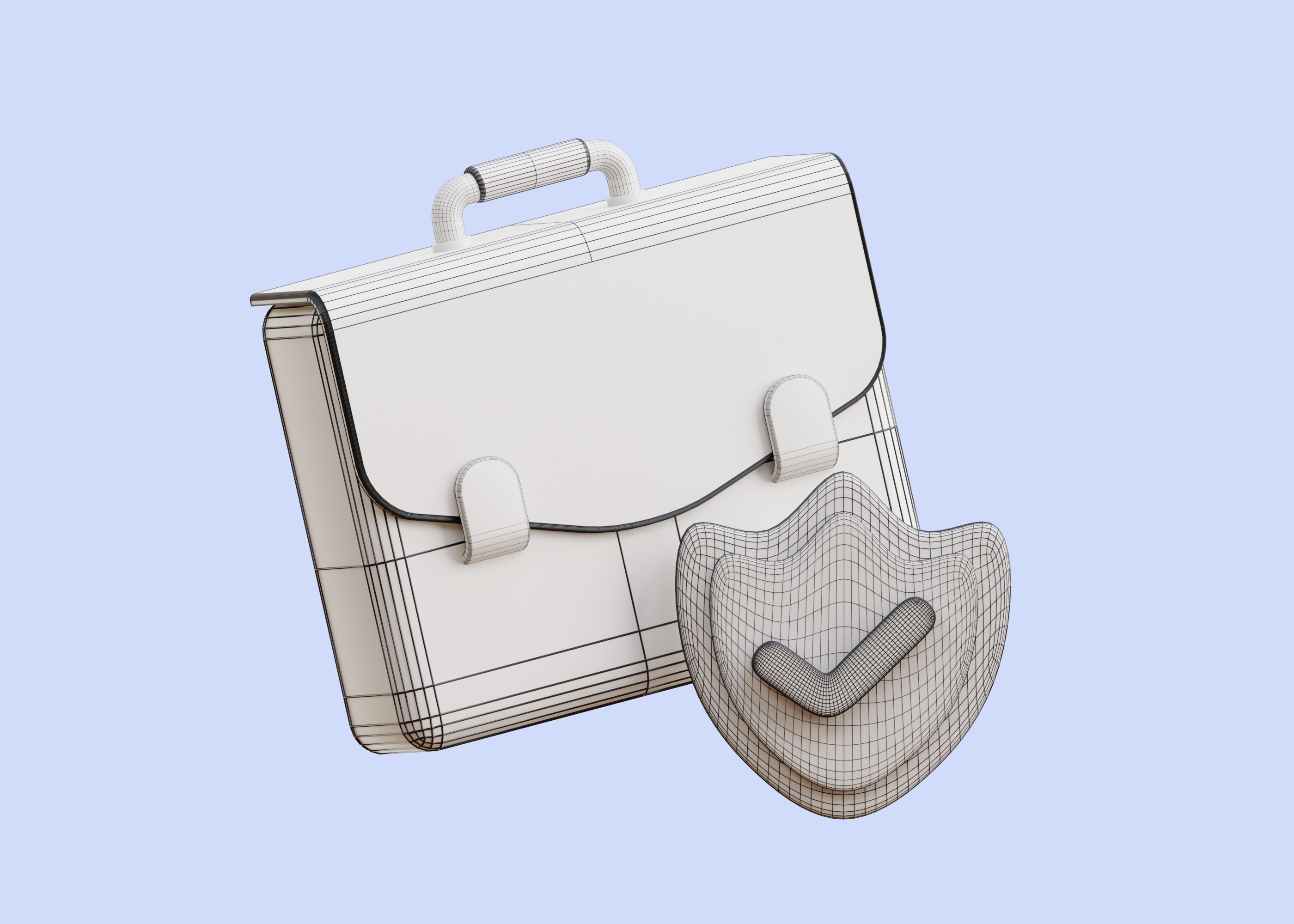Insurance Portfolio 3D Illustration Low-poly 3D model_11