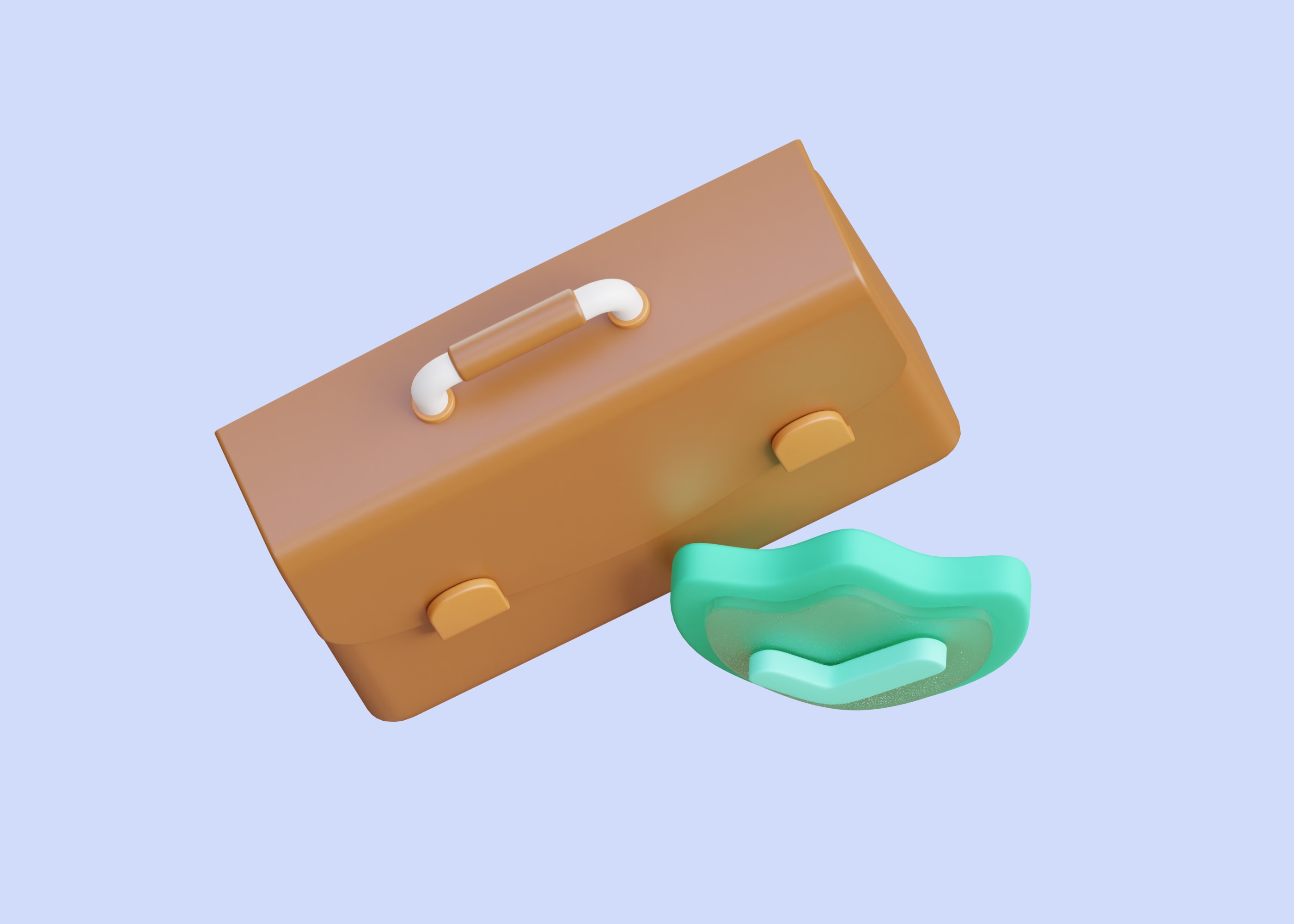 Insurance Portfolio 3D Illustration Low-poly 3D model_10