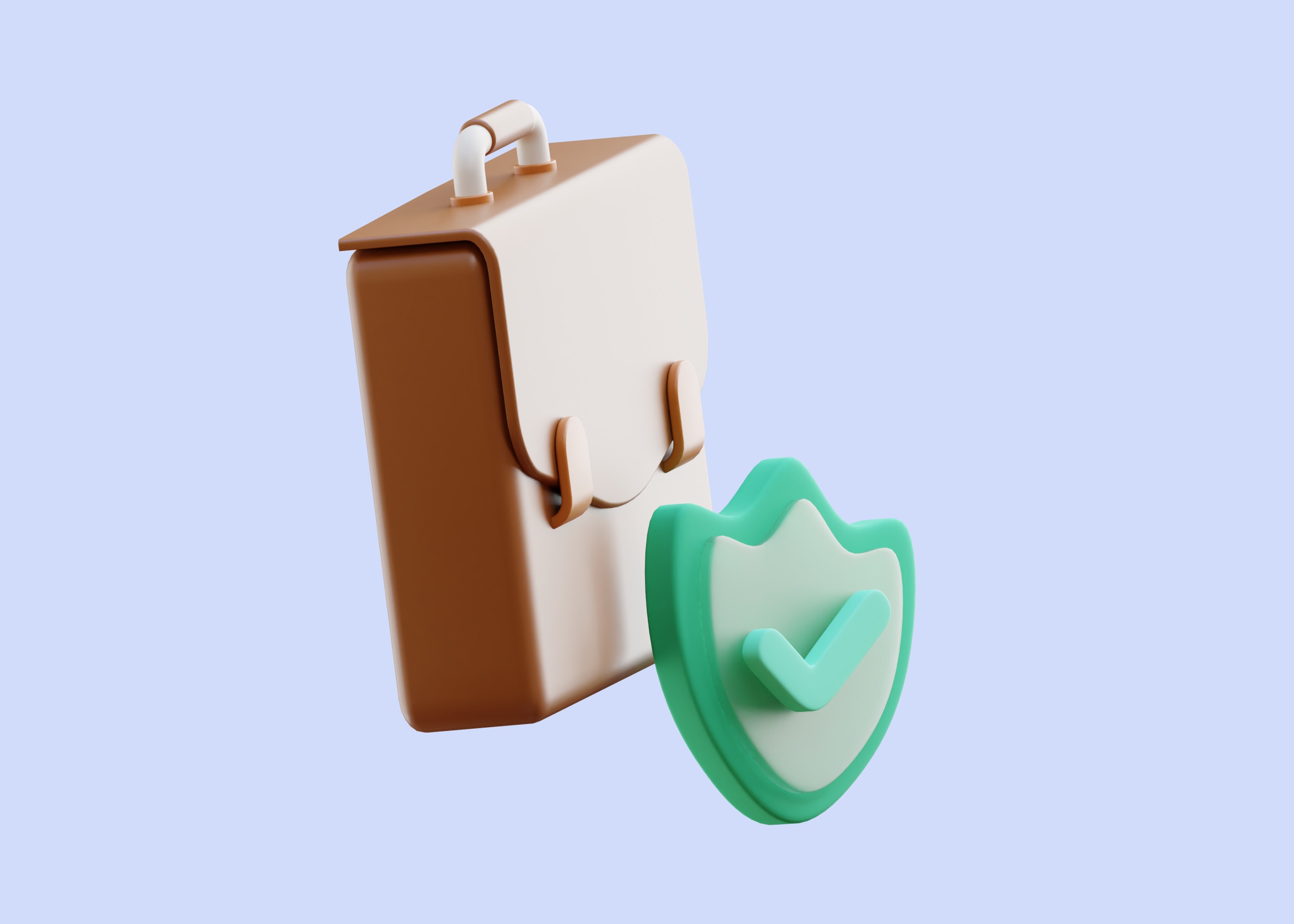 Insurance Portfolio 3D Illustration Low-poly 3D model_6