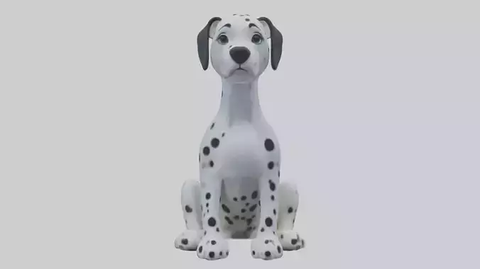 Sitting Dalmatian model