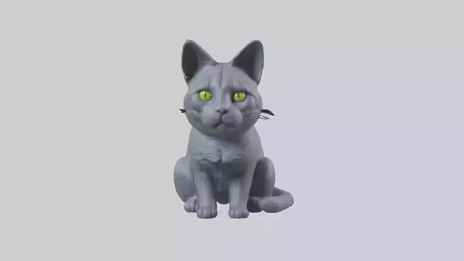 Sitting Chartreux Cat model