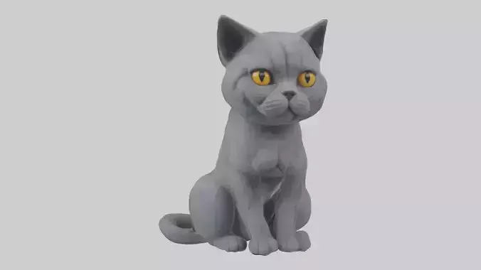 Sitting British Shorthair Cat model