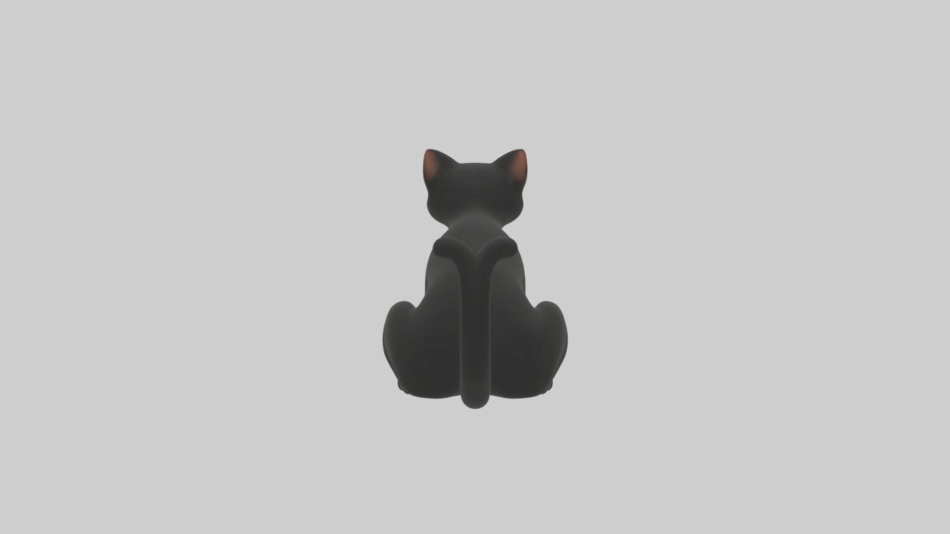 Sitting Bombay Cat model Low-poly 3D model_1