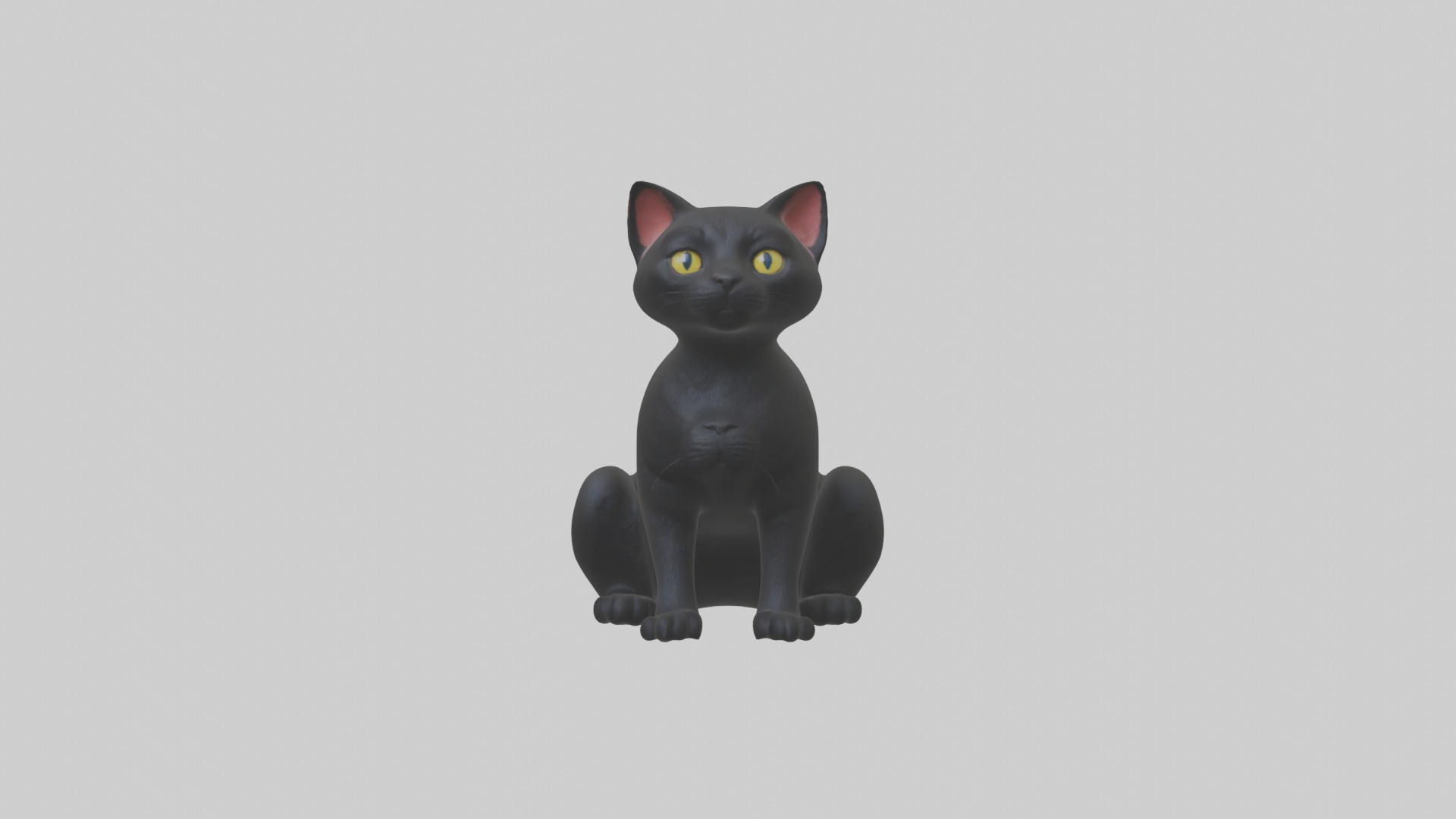 Sitting Bombay Cat model Low-poly 3D model_4