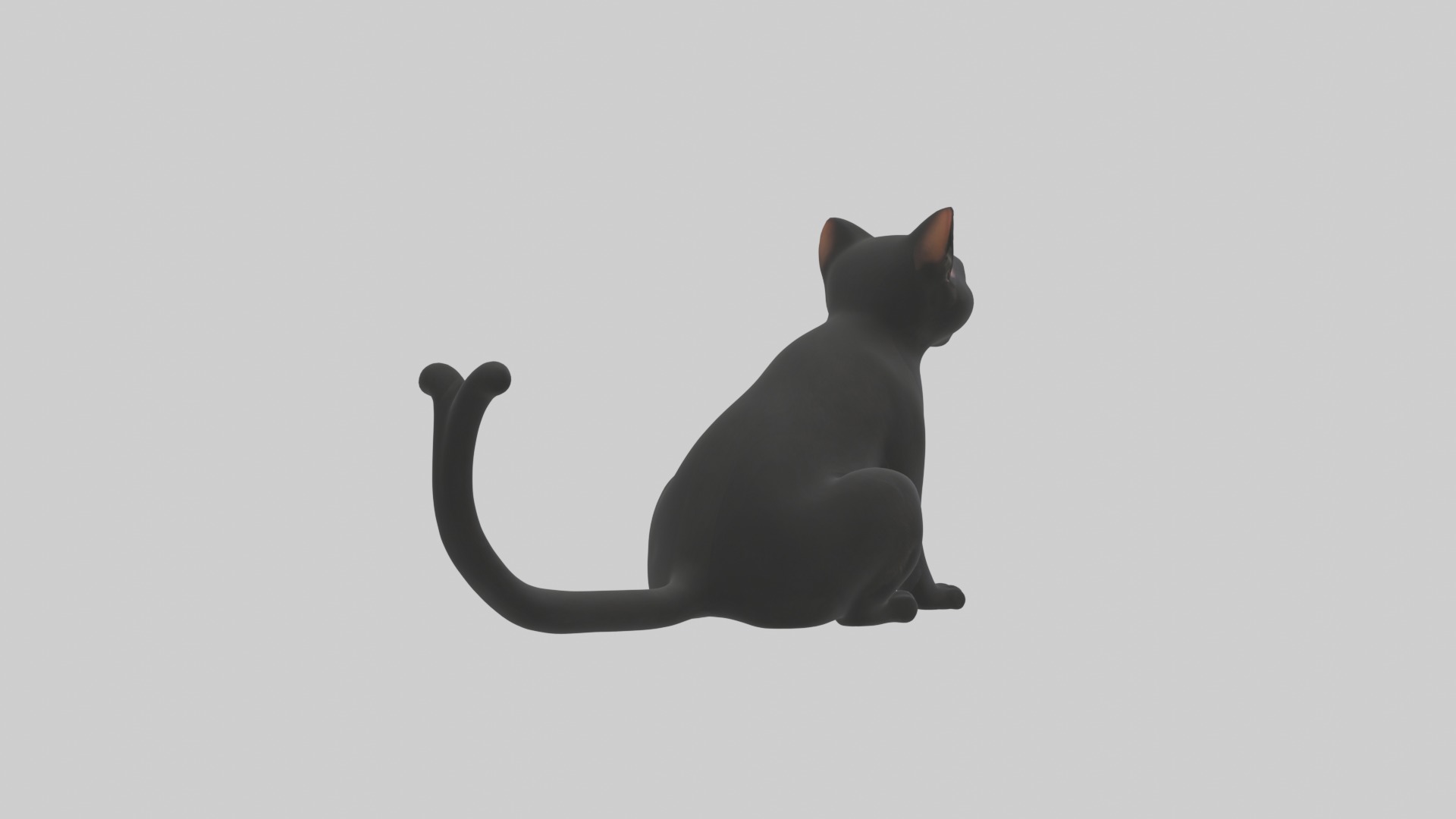 Sitting Bombay Cat model Low-poly 3D model_3