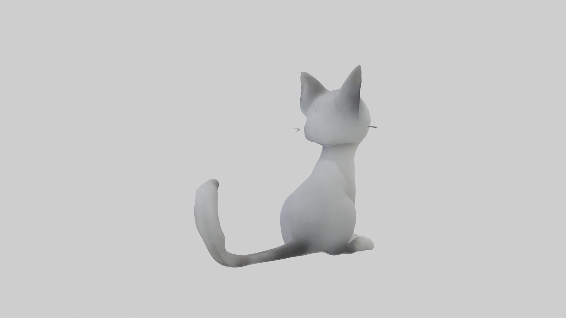 Sitting Australian Mist Cat model Low-poly 3D model_1