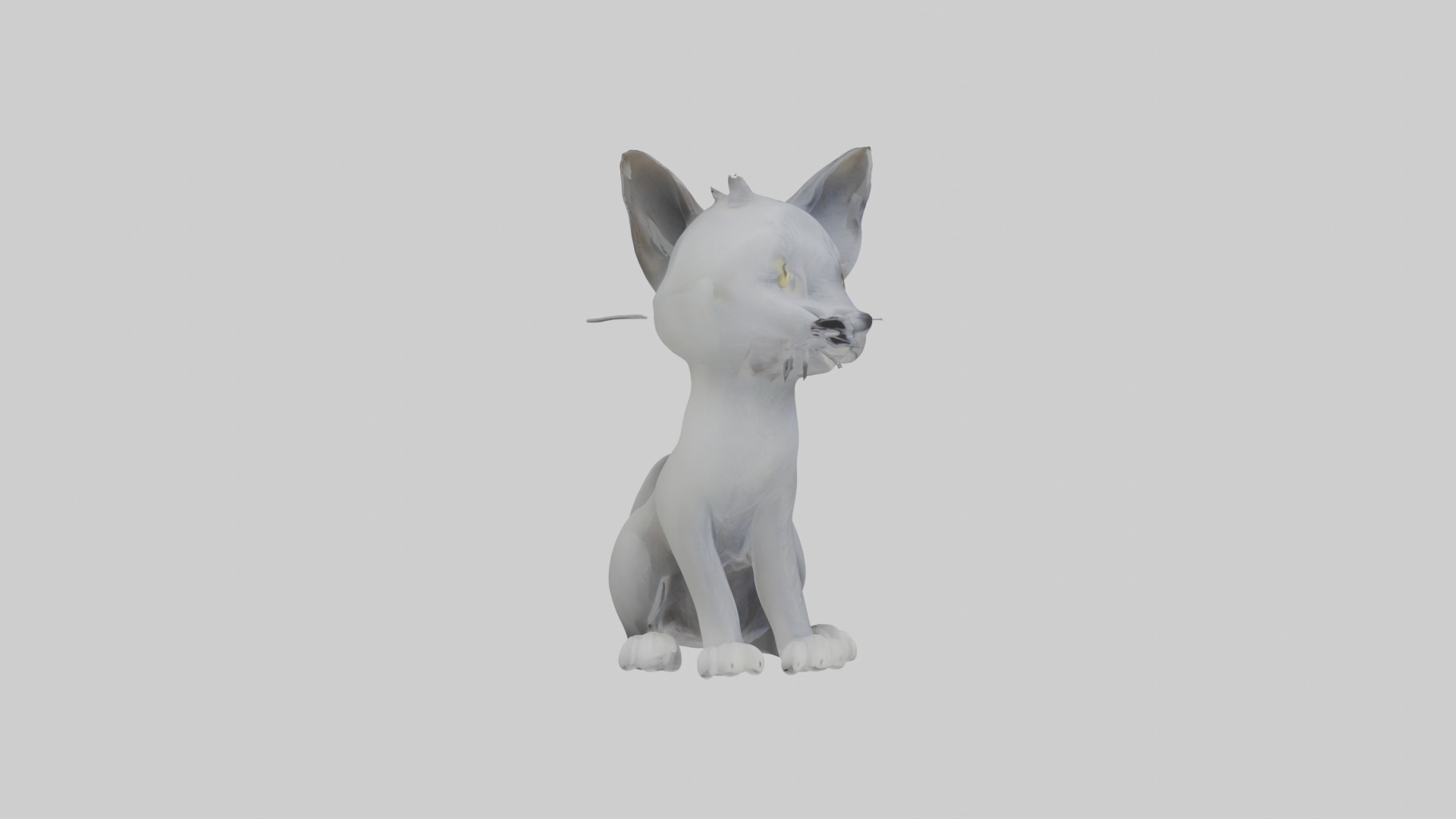 Sitting Australian Mist Cat model Low-poly 3D model_7