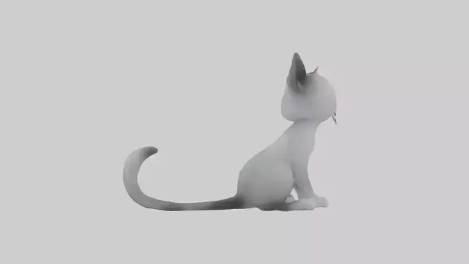 Sitting Australian Mist Cat model