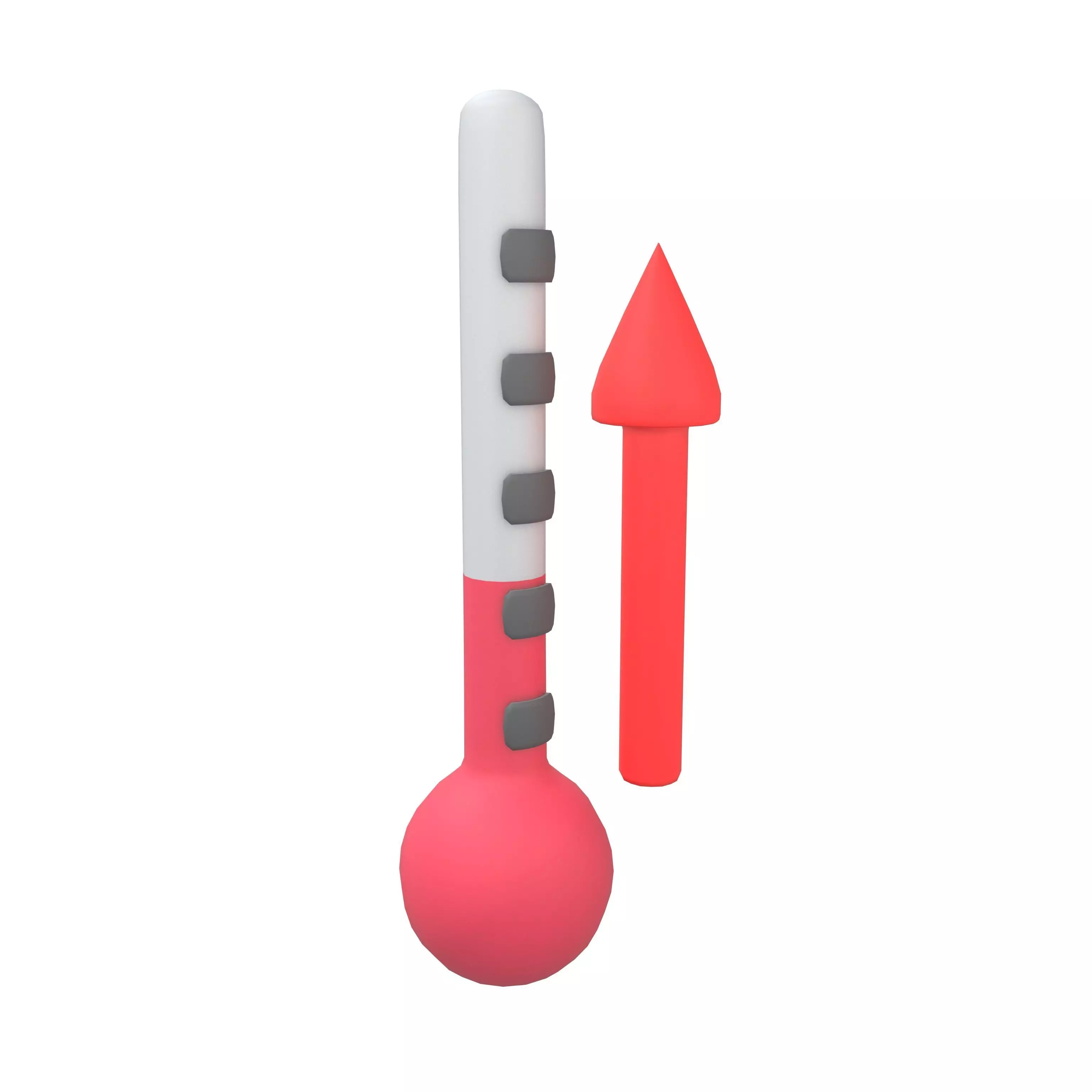 Temperature Up Icon v1 001 Low-poly 3D model_0