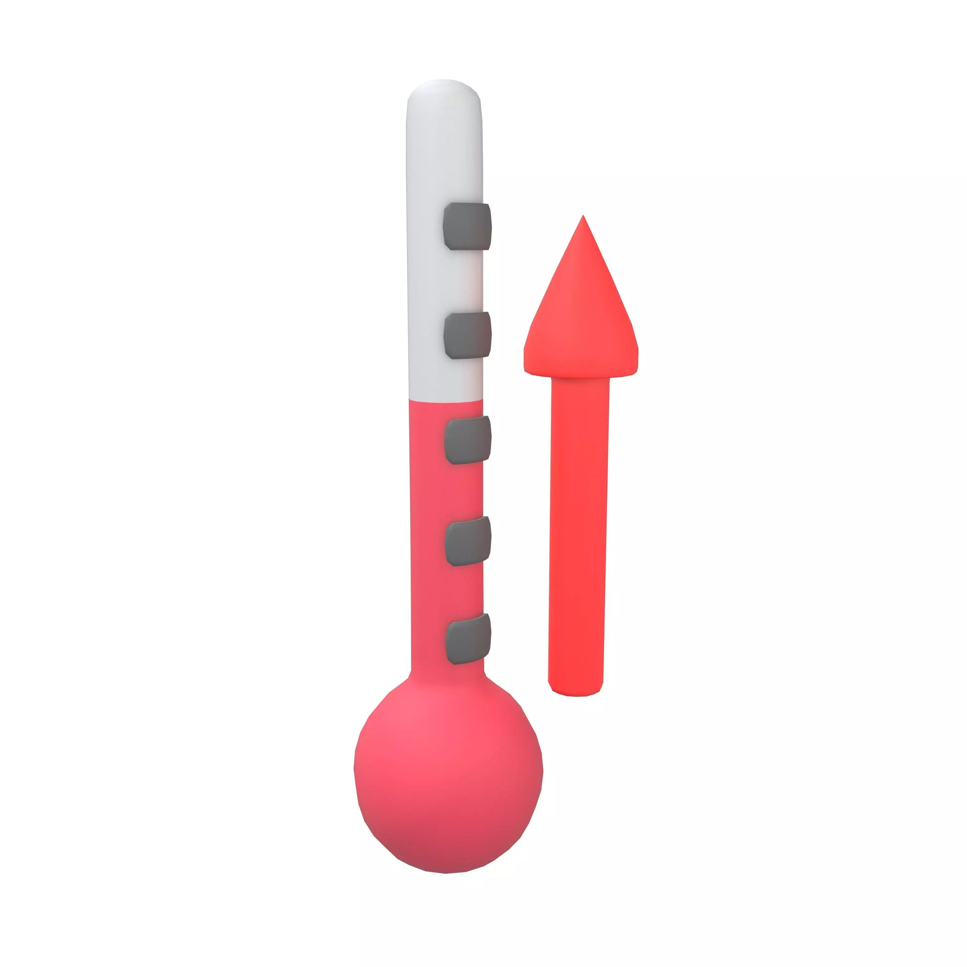 Temperature Up Icon v1 002 Low-poly 3D model_0