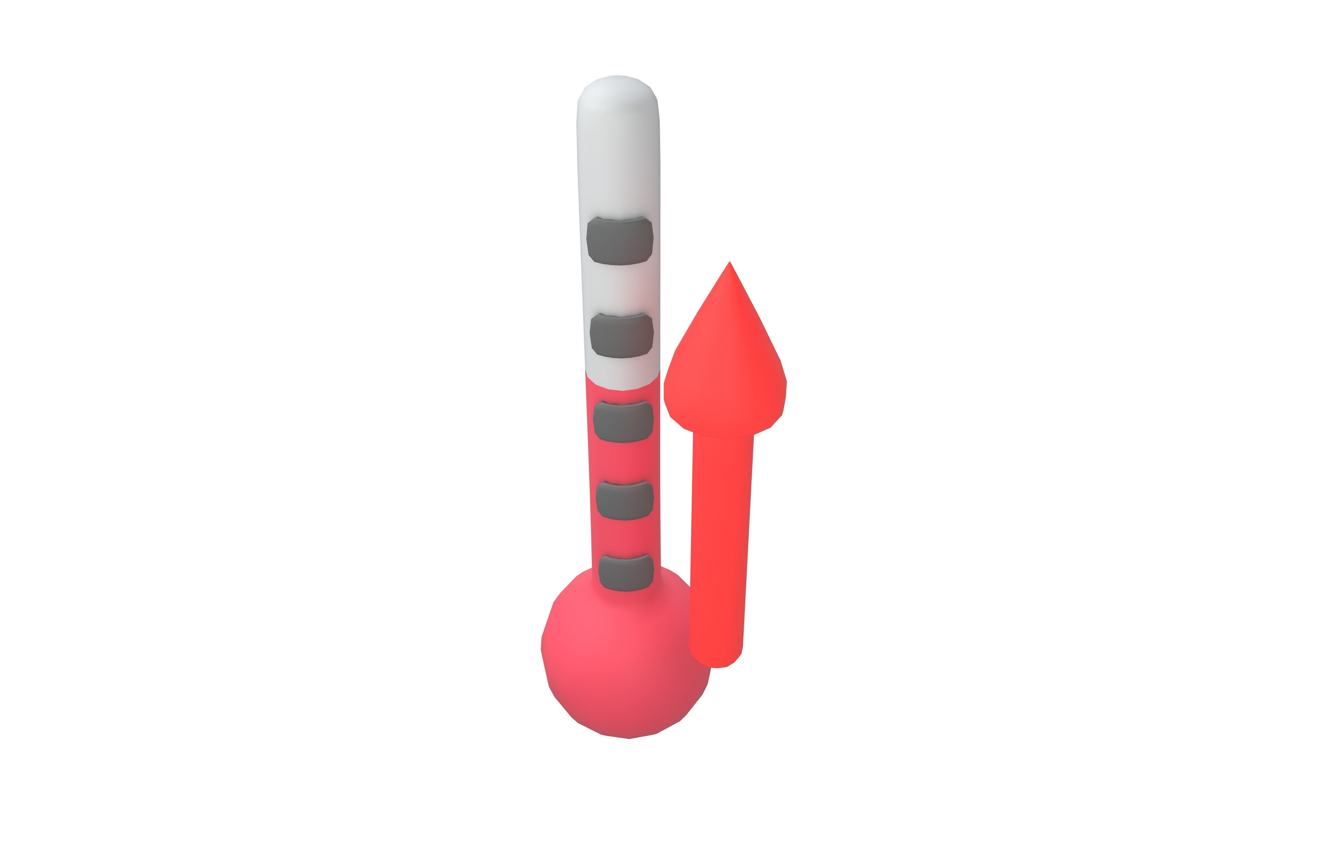Temperature Up Icon v1 002 Low-poly 3D model_2