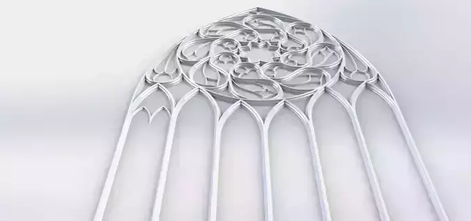 Gothic window 3D model
