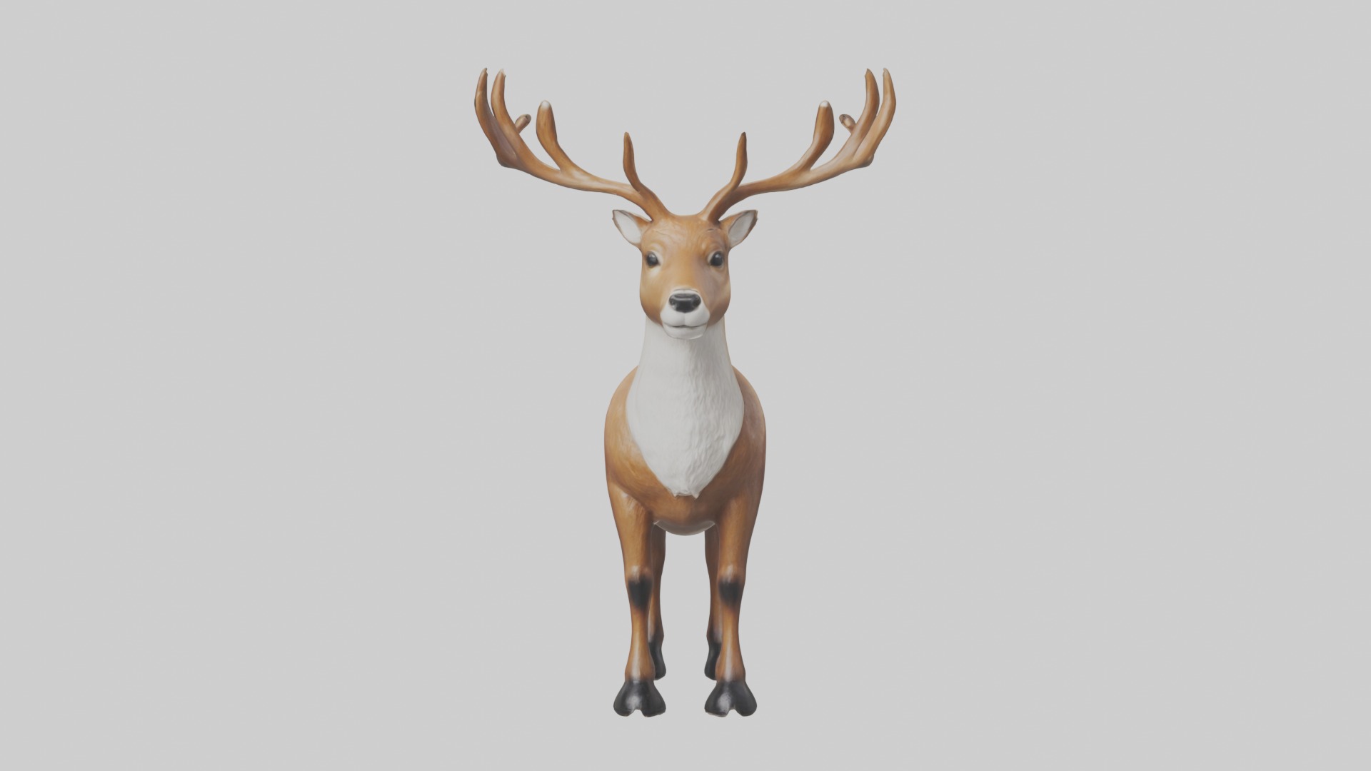 Reindeer deer Low-poly 3D model_5