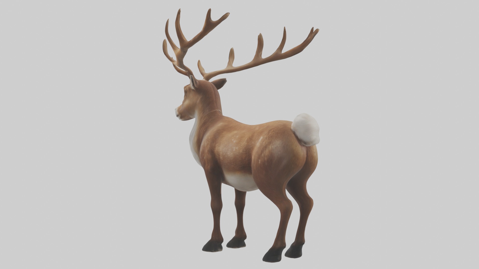 Reindeer deer Low-poly 3D model_2