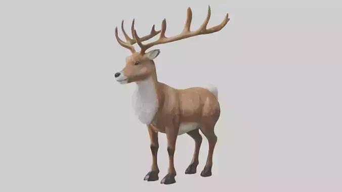 Reindeer deer Low-poly 3D model