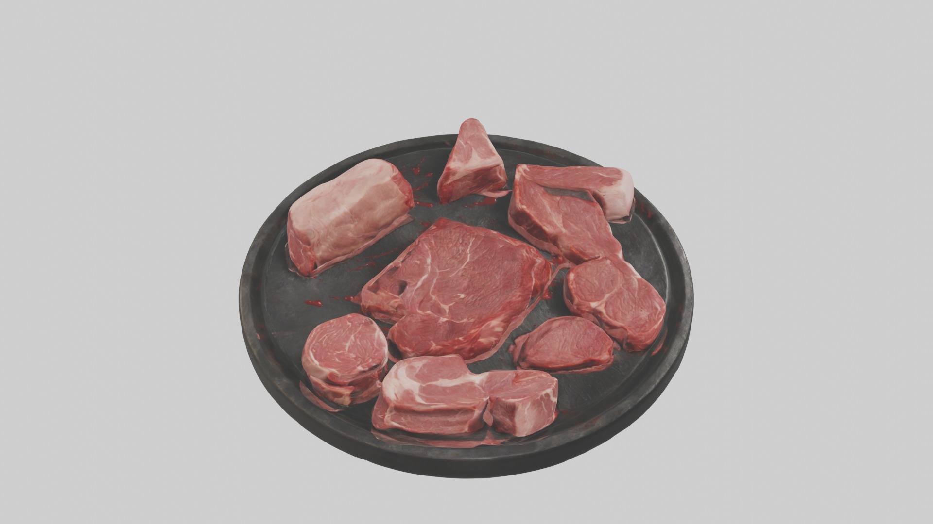 realistic butchers meat Low-poly 3D model_12