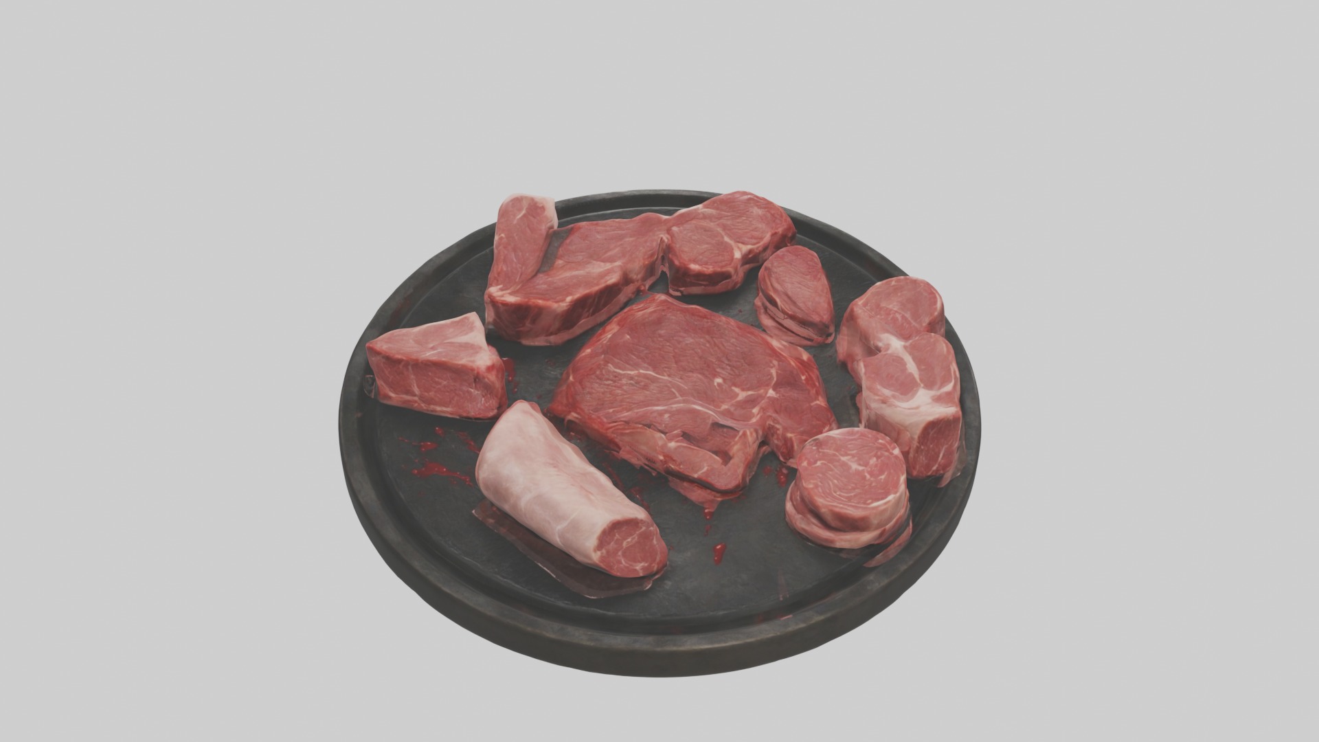 realistic butchers meat Low-poly 3D model_9