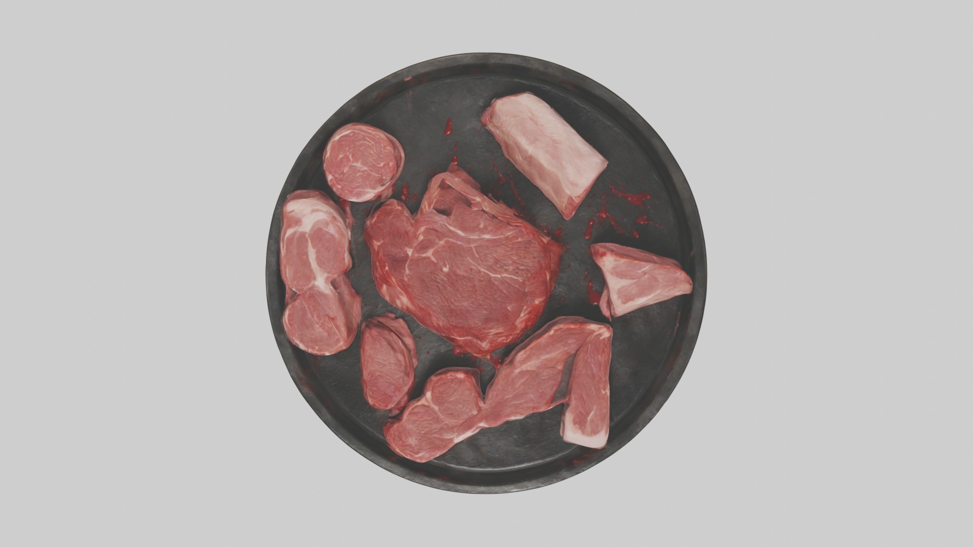realistic butchers meat Low-poly 3D model_8