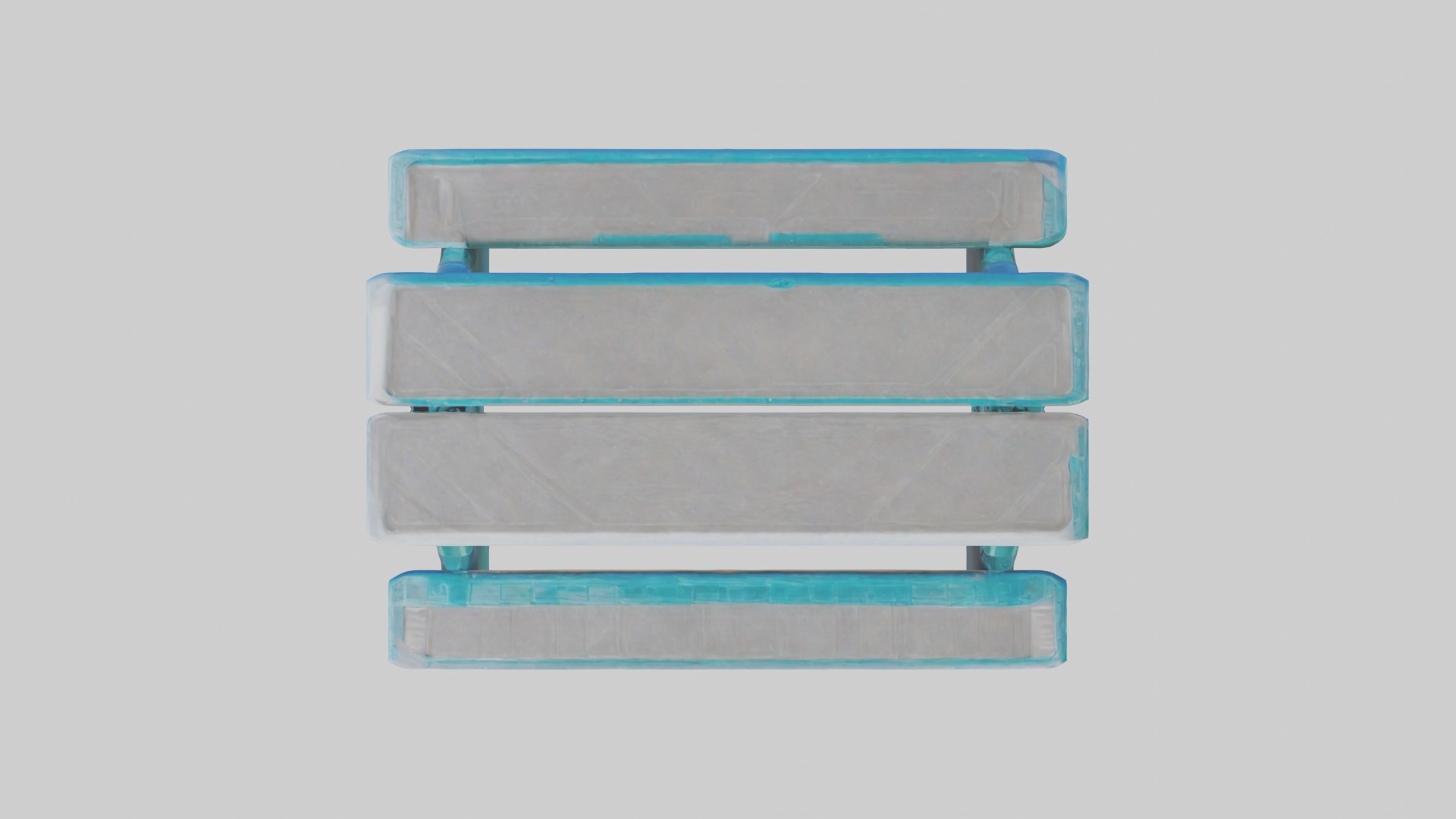 Plastic Picnic Table Low-poly 3D model_8