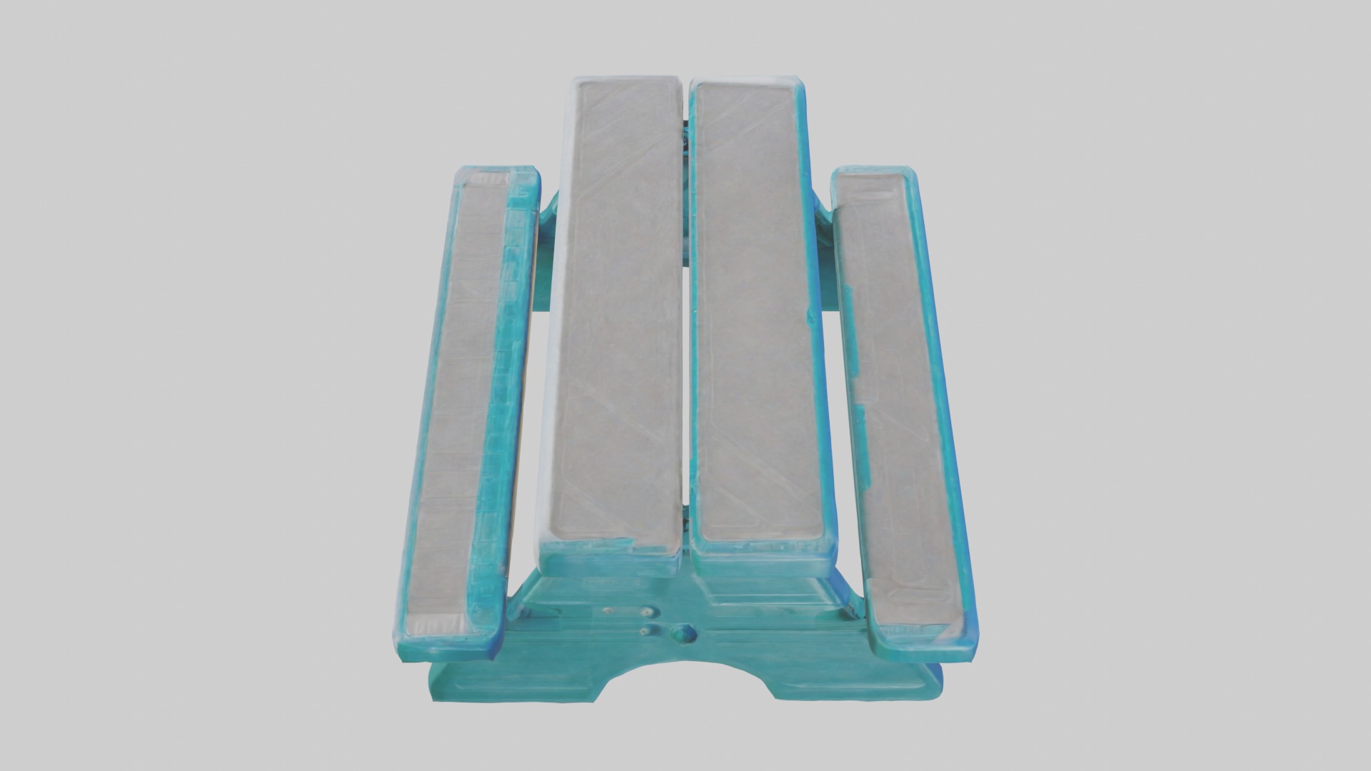 Plastic Picnic Table Low-poly 3D model_11