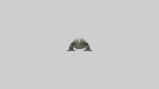 Philippine crocodile Low-poly 3D model