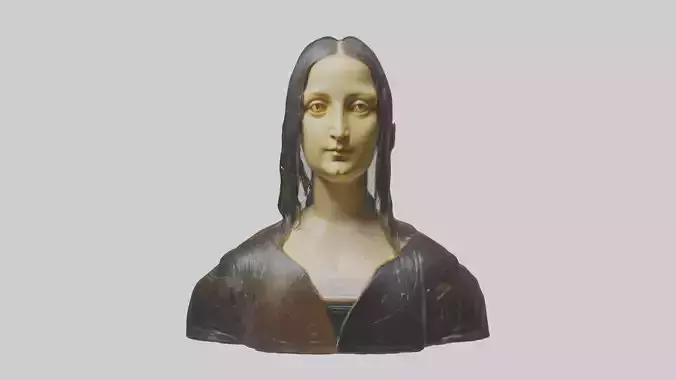 Mona Lisa Leonardo da Vinci Low-poly 3D model