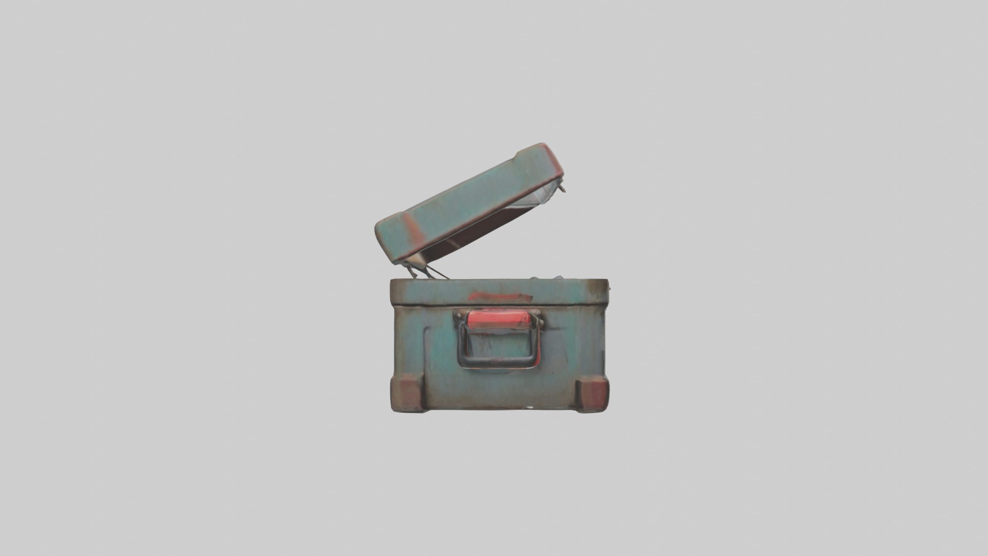 Metal toolbox Low-poly 3D model_7
