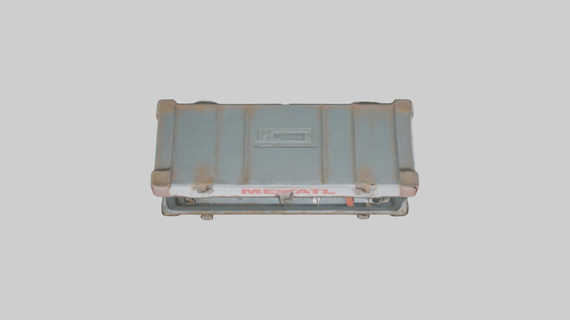 Metal toolbox Low-poly 3D model_8