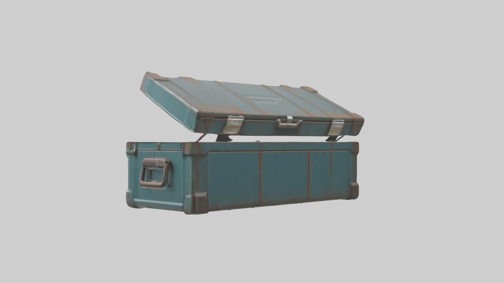 Metal toolbox Low-poly 3D model_1
