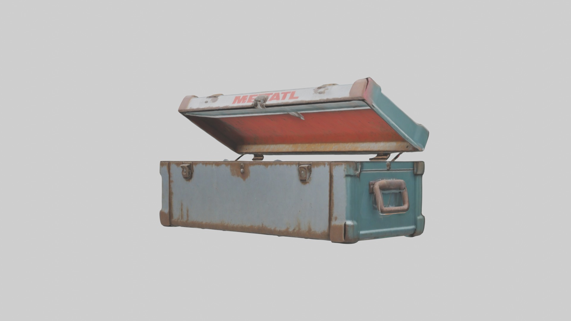 Metal toolbox Low-poly 3D model_4