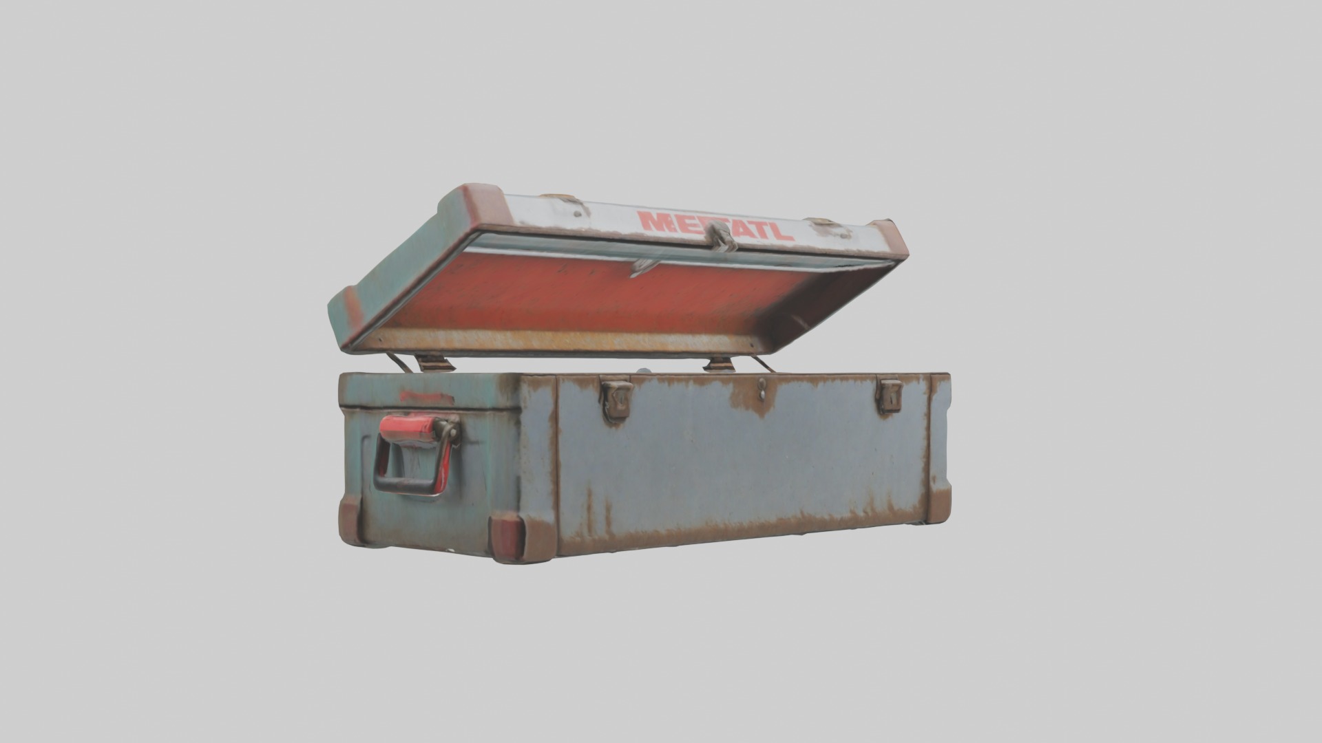 Metal toolbox Low-poly 3D model_5
