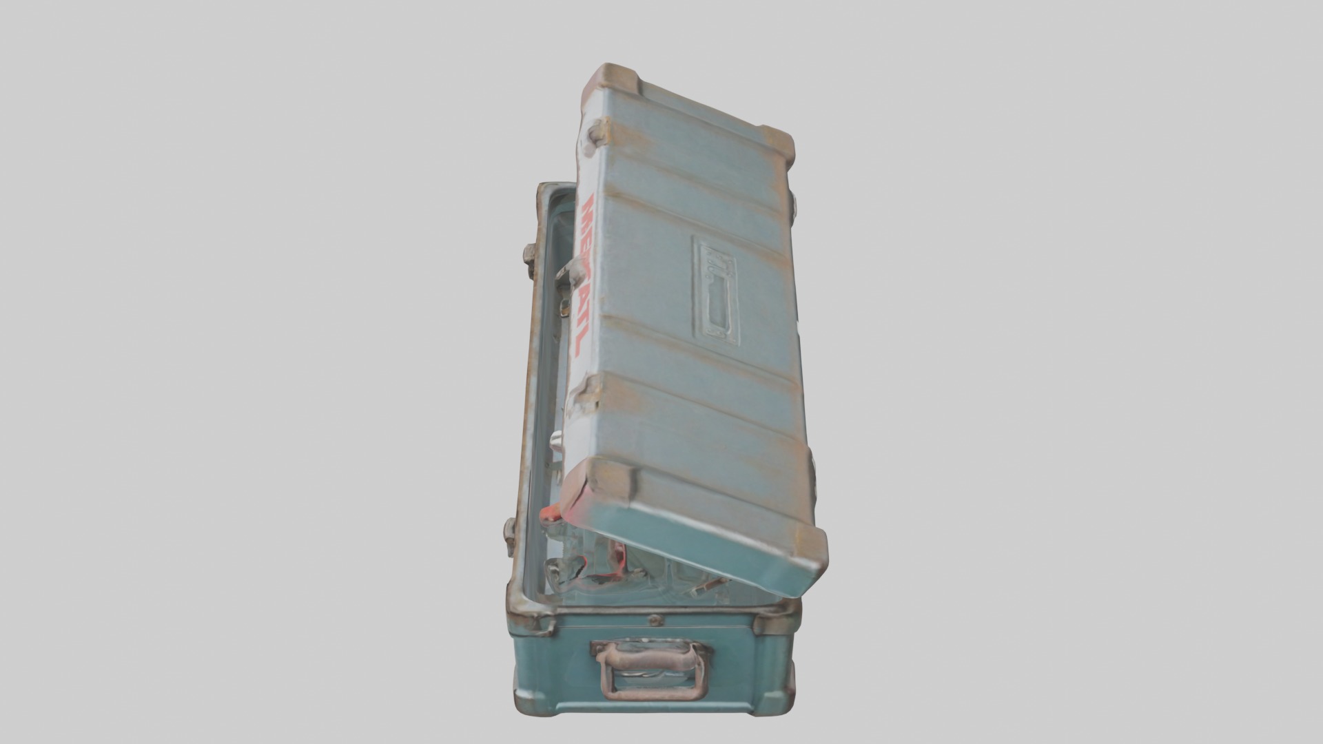Metal toolbox Low-poly 3D model_11