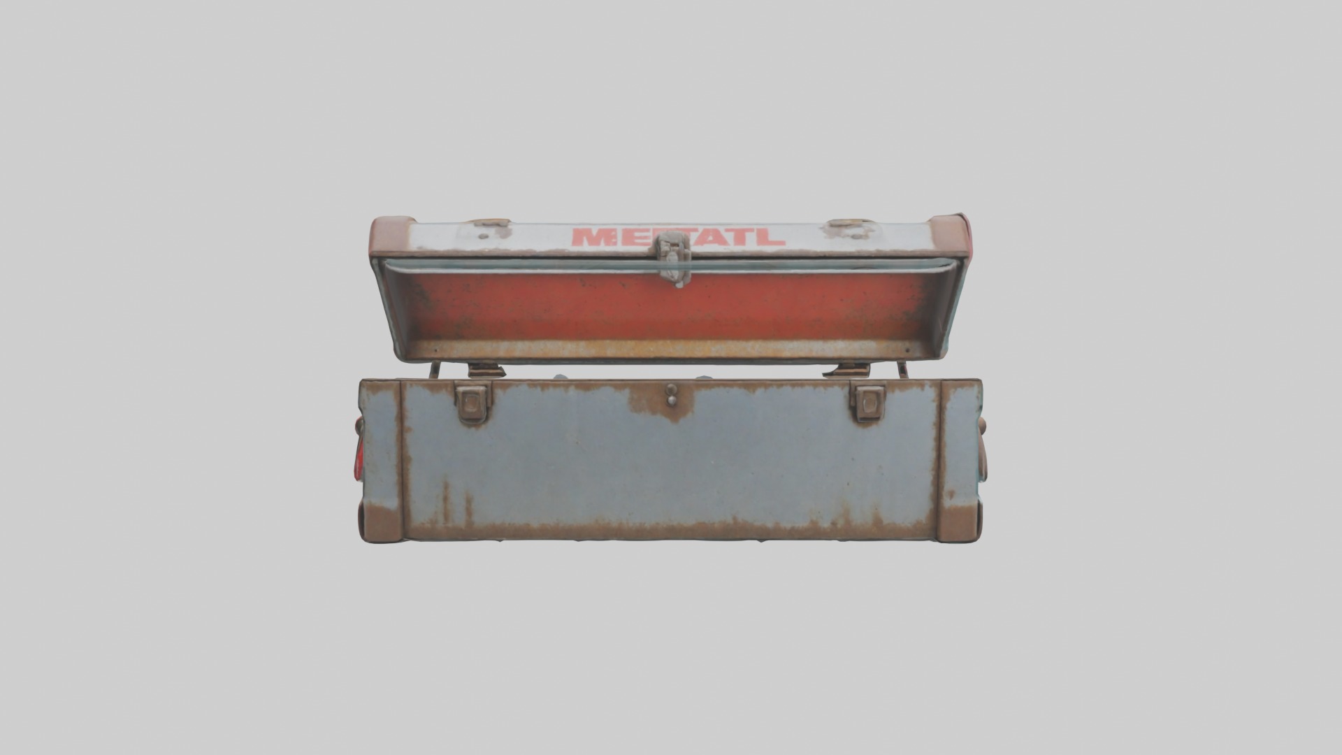 Metal toolbox Low-poly 3D model_3