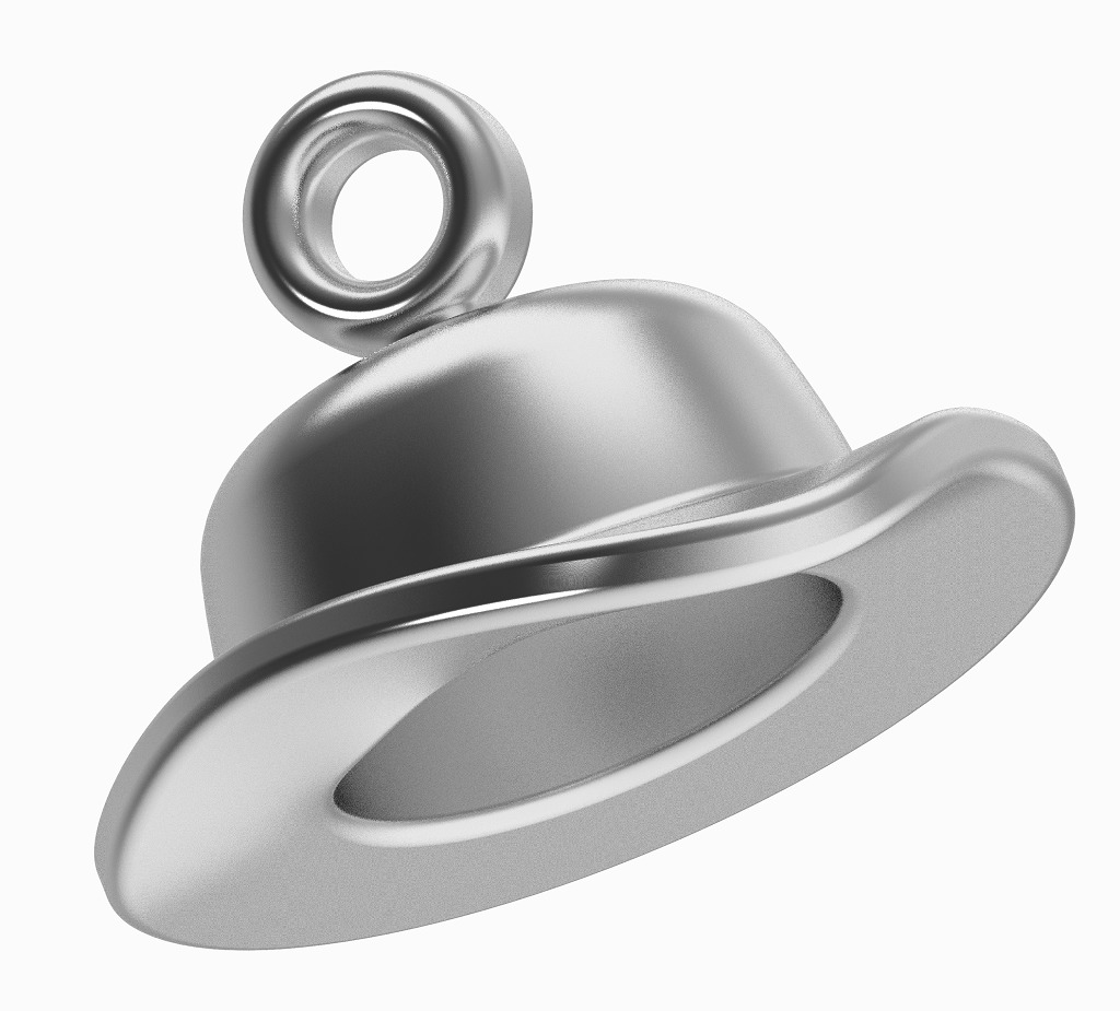 Earring Floppy Hat 3D print model_1