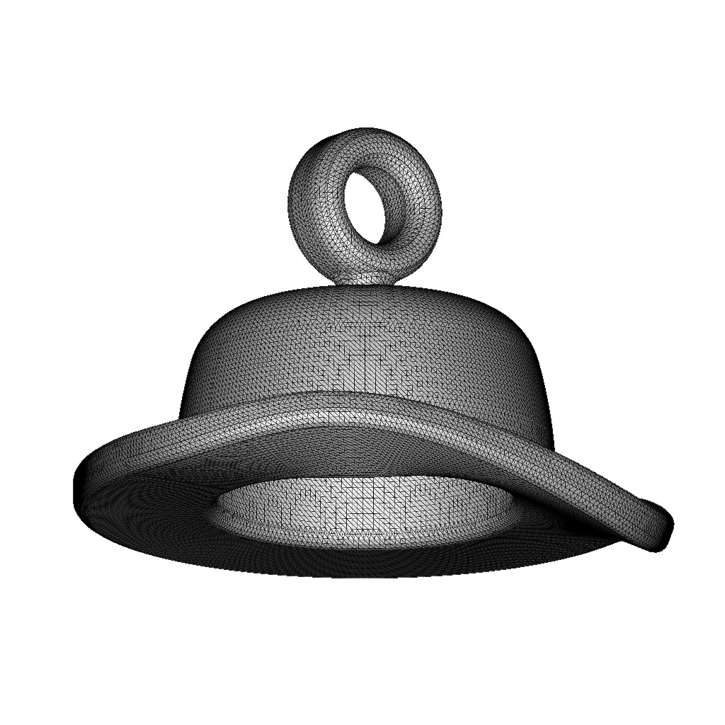 Earring Floppy Hat 3D print model_3