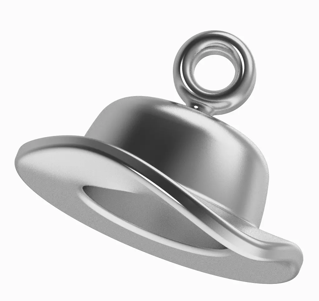 Earring Floppy Hat 3D print model_0