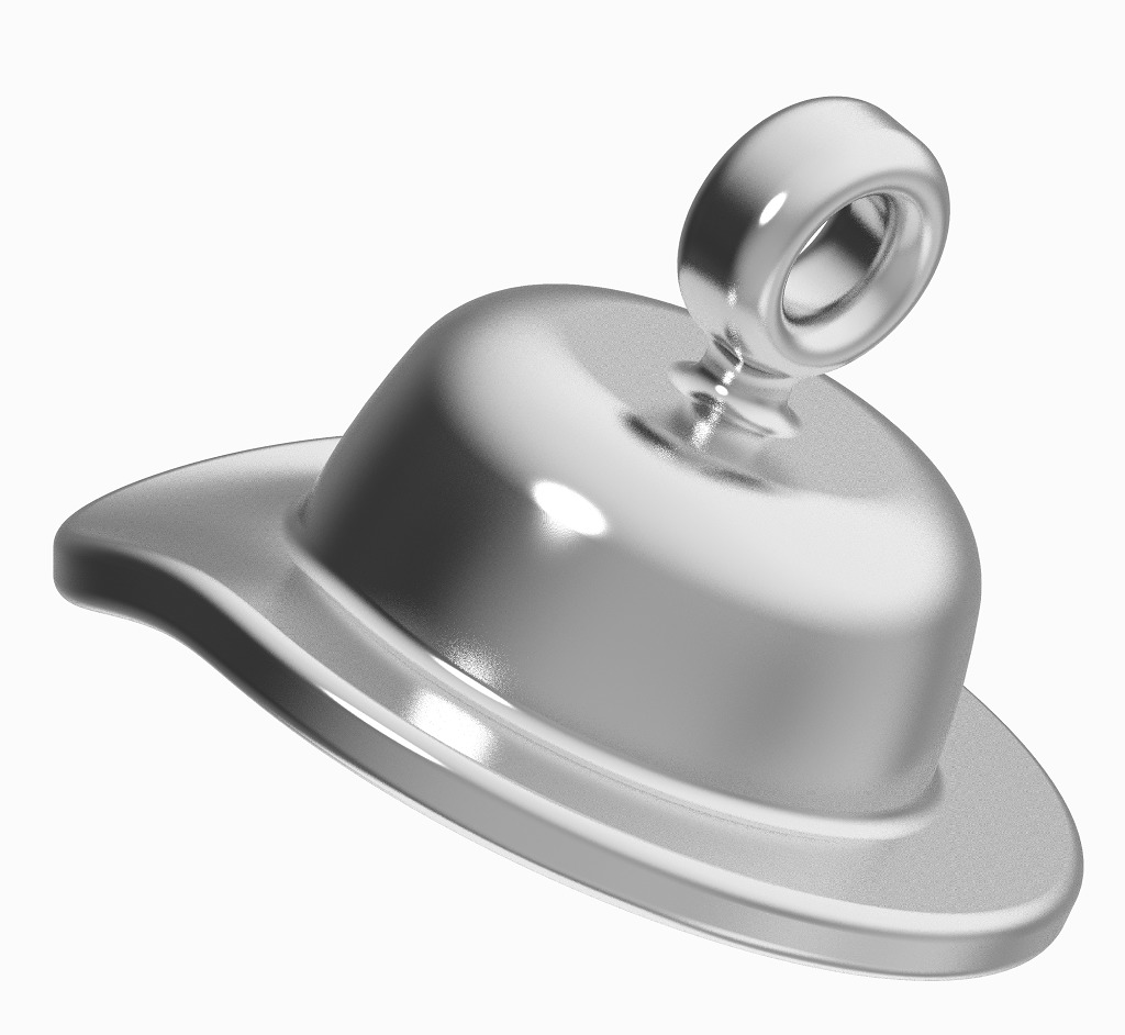 Earring Floppy Hat 3D print model_2