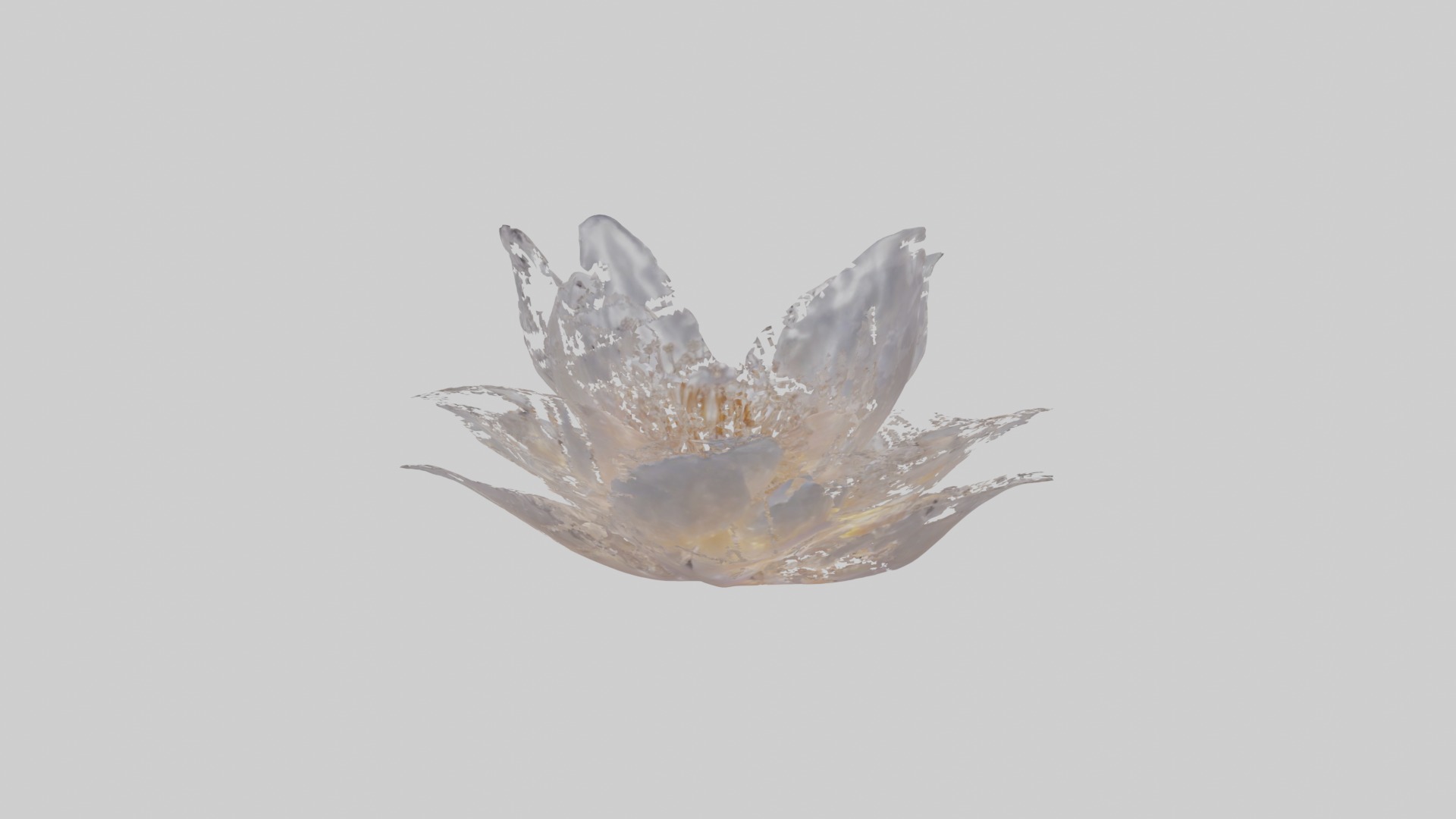 Luminous Pearl Blossom Low-poly 3D model_3