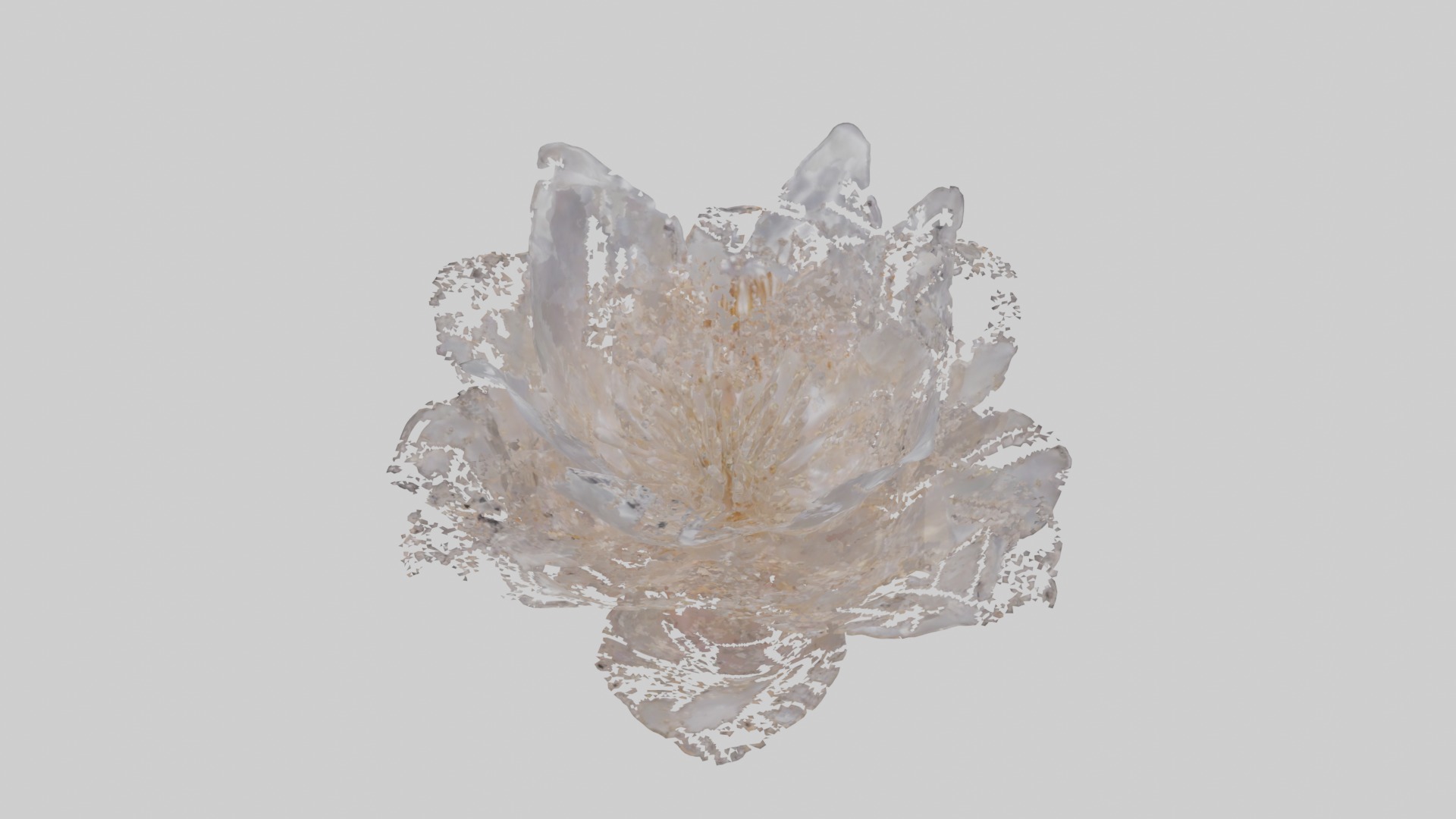 Luminous Pearl Blossom Low-poly 3D model_9