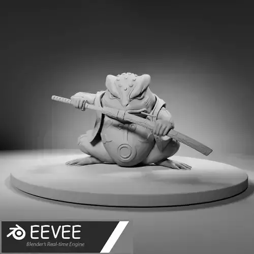 Untested Decimated 3D Model Gamakichi 6 path kyuubi mode 3D print model