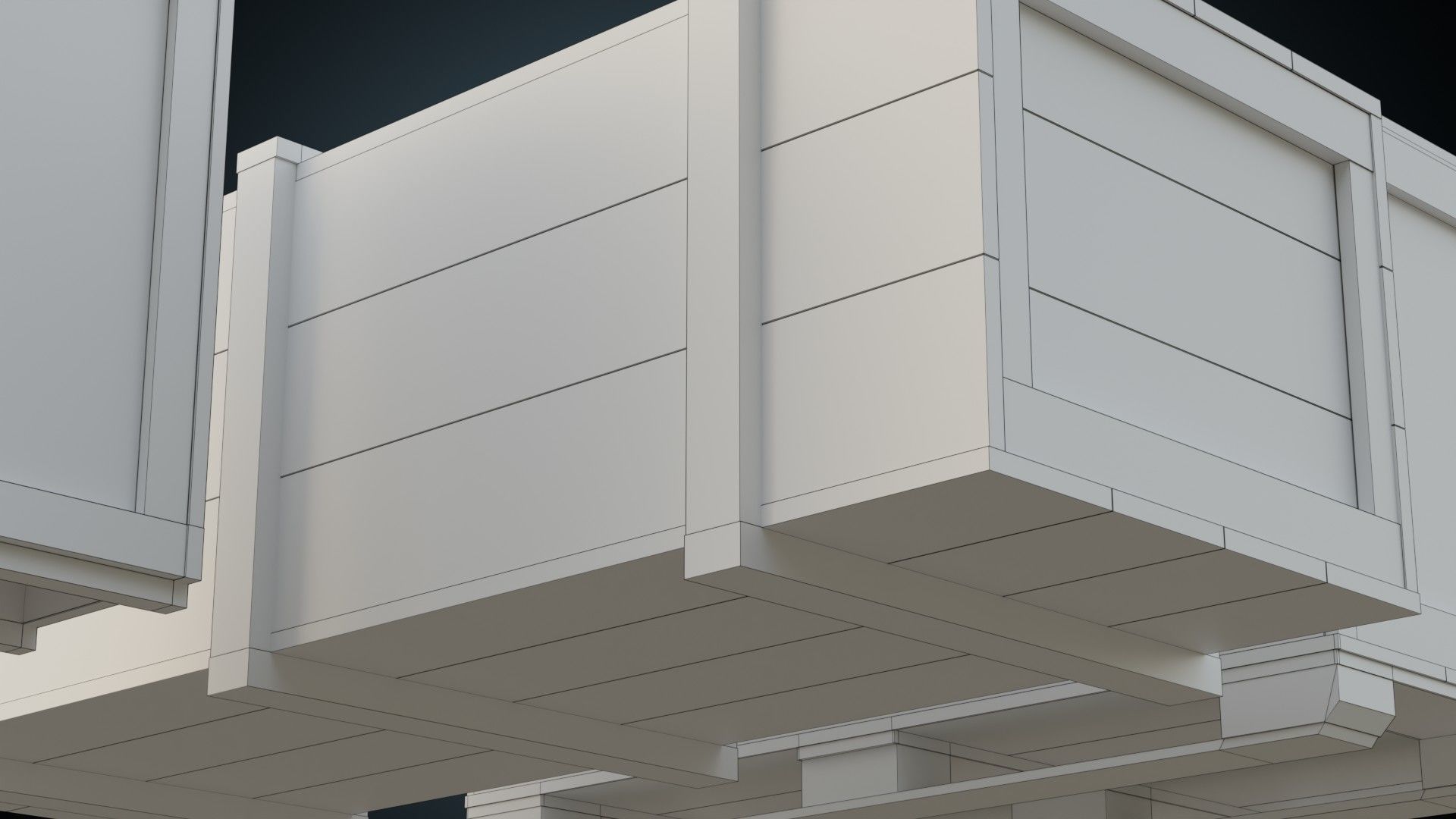 Wooden Crates 1A Low-poly 3D model_9