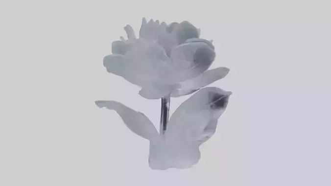 Ice sculpture of a flower model